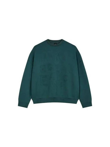 Men s Embossed Logo Rayon Sweatshirt Green 270533 - ARMANI EXCHANGE - BALAAN 1