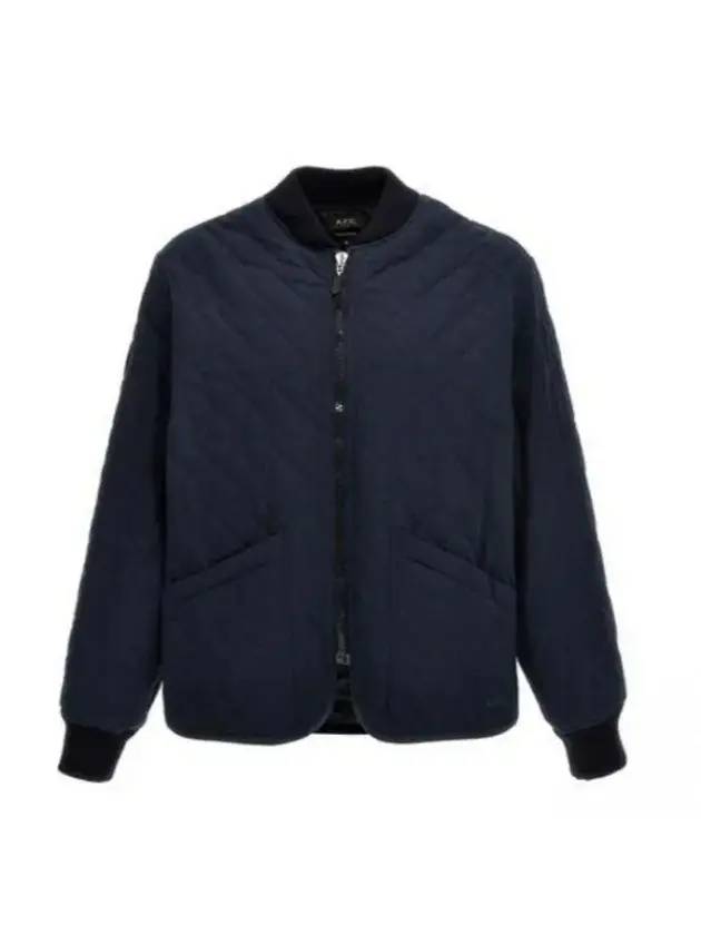 Men's Arcade Quilted Bomber Jacket Navy - A.P.C. - BALAAN 2