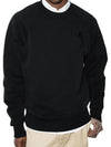 Big Heart Logo Sweatshirt Black - AMI - BALAAN 3