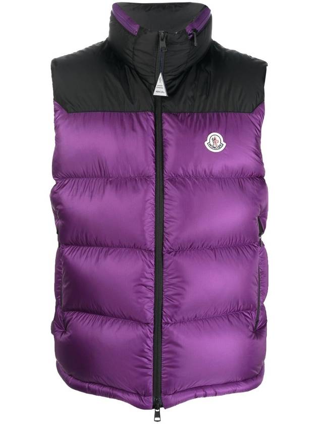 Ophrys Logo Patch Nylon Padded Vest Purple - MONCLER - BALAAN 3