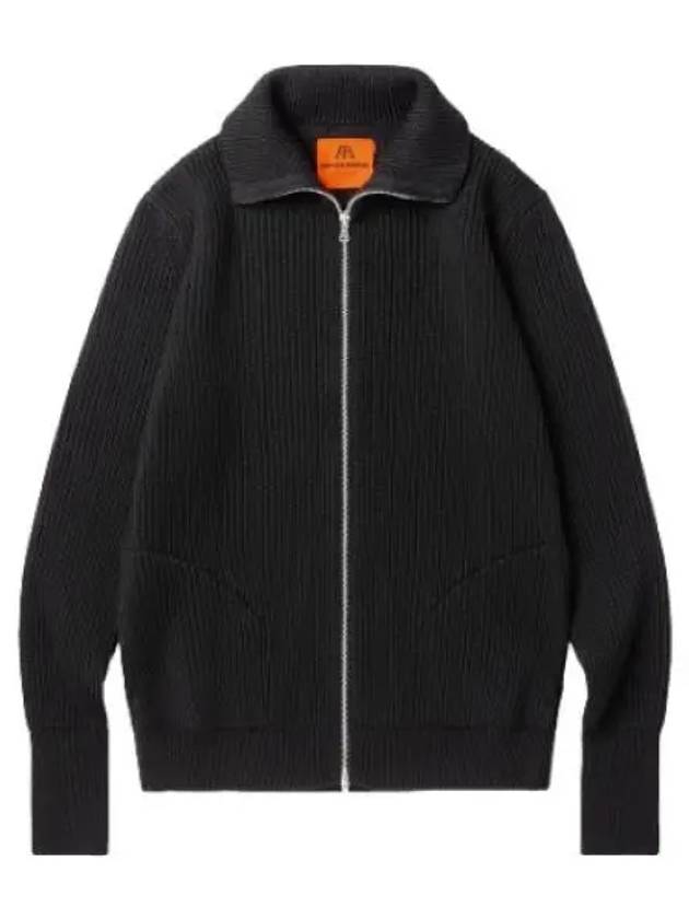 Navy full zip up pocket cardigan - ANDERSEN-ANDERSEN - BALAAN 1