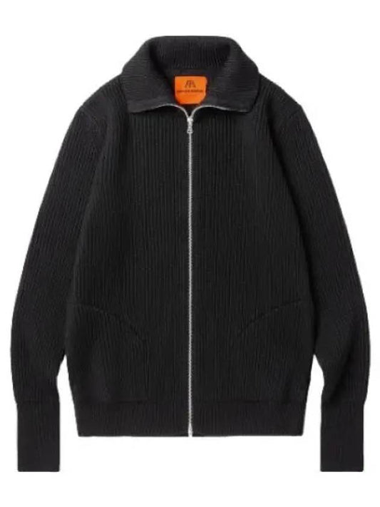 Navy full zip up pocket cardigan - ANDERSEN-ANDERSEN - BALAAN 1