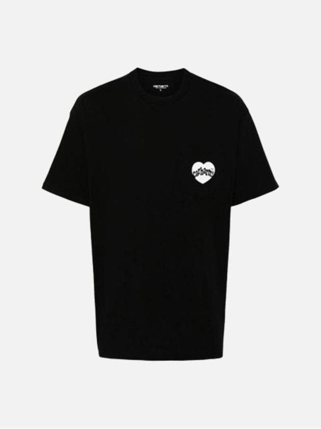 Common WIP Pocket Cotton Short Sleeve T Shirt Black I033675 0D2XX - CARHARTT - BALAAN 1