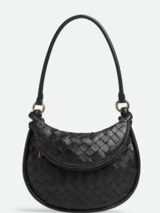 Intrecciato Gemelli Small Shoulder Bag Black - BOTTEGA VENETA - BALAAN 2