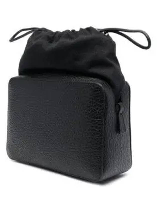 Logo Patch Leather Bucket Cross Bag Black - MAISON MARGIELA - BALAAN 4