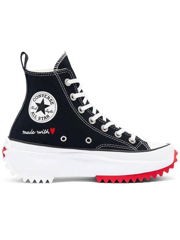 Women's Runstar Hike Valentine's Day High Top Sneakers Black - CONVERSE - BALAAN 3