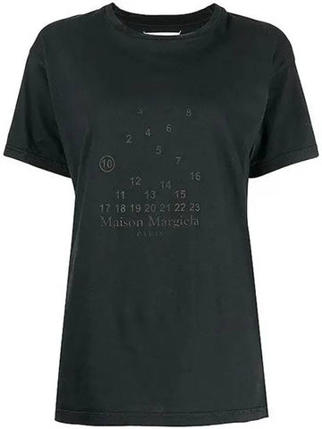 Maison Margiela Numbering Logo Women's Short Sleeve TShirt S51GC0522 Black - MAISON MARGIELA - BALAAN 1