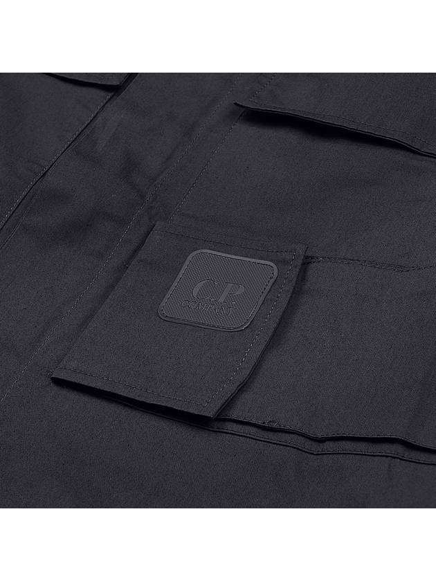 Metropolis Series Gabardine Pocket Long Sleeve Shirt Black - CP COMPANY - BALAAN 10