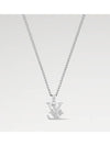 Monogram Raw Necklace Silver - LOUIS VUITTON - BALAAN 3