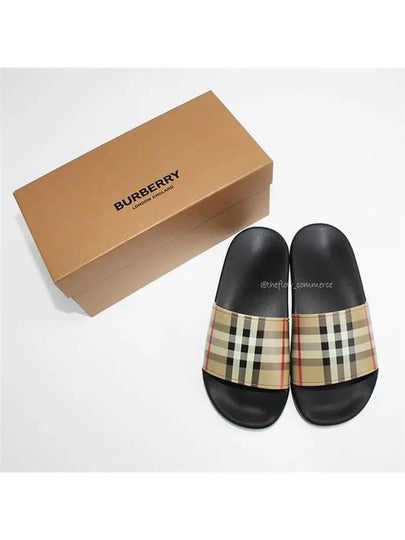 Vintage Check Slippers Beige - BURBERRY - BALAAN 2