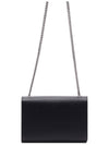 Kate Small Chain Bag In Grain de Poudre Leather Black - SAINT LAURENT - BALAAN.