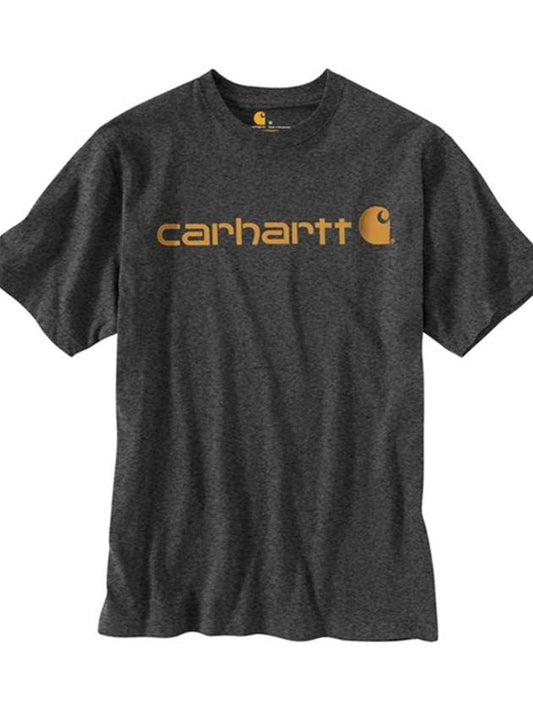 Logo short sleeve t shirt carbon header K195 CRH - CARHARTT - BALAAN 1