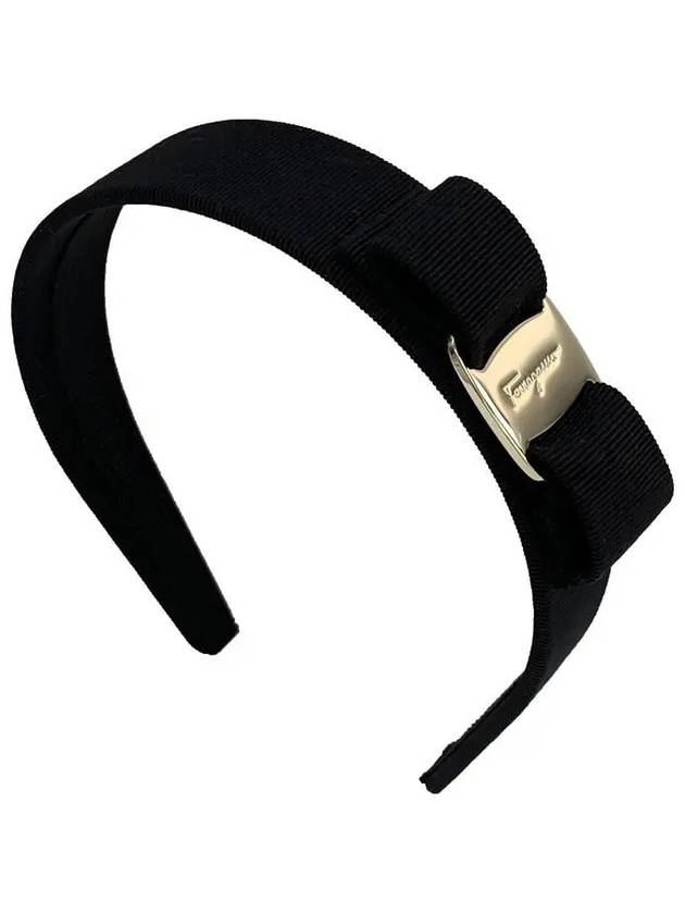 Vara Bow Hairband Black - SALVATORE FERRAGAMO - BALAAN 2