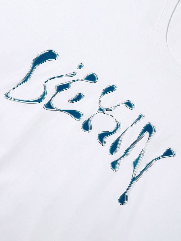 Solid Water Drop Typography Short Sleeve T-Shirt White - ULKIN - BALAAN 4