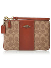 Small Wristlet Colorblock Signature Canvas Cluth Bag Tan - COACH - BALAAN 2