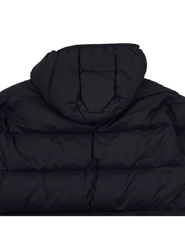 Seamless Logo Nylon Hooded Padded Jacket Black - STONE ISLAND - BALAAN 6