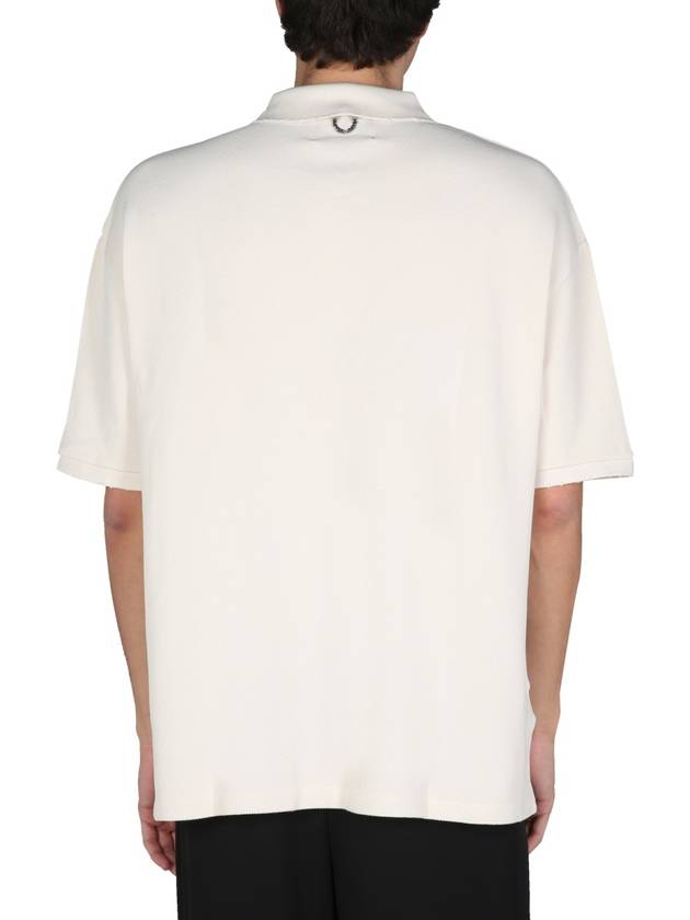 DISTRESSED OVERSIZED POLO SHIRT - FRED PERRY - BALAAN 4