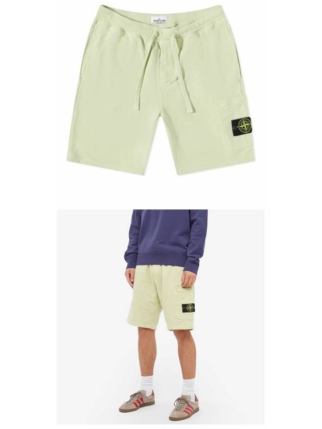 Men's Wappen Patch Bermuda Shorts Melon Green - STONE ISLAND - BALAAN 5