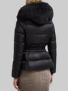 Women's BOED Fur Hooded Down Short Padded Jacket Black - MONCLER - BALAAN 5