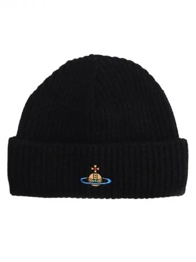 Vivienne Westwood ORB logo wool beanie - VIVIENNE WESTWOOD - BALAAN 1