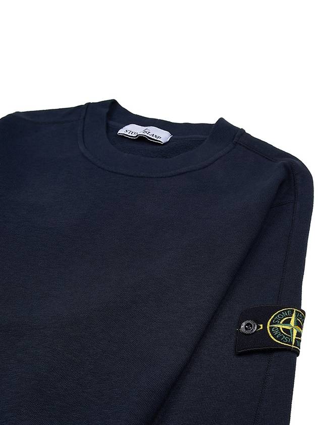 Cotton Crew Neck Sweatshirt Navy - STONE ISLAND - BALAAN 4