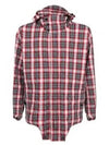 Men's Check Print Parka Red - BURBERRY - BALAAN 2