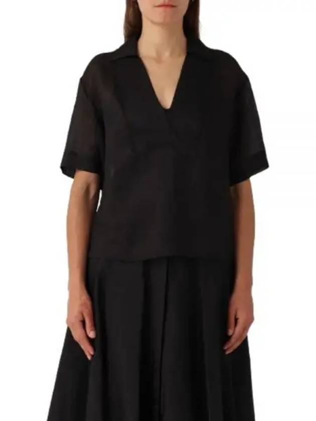 Bronzo Ramie Blouse Black - MAX MARA - BALAAN 2