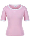 Round neck color combination short-sleeved T-shirt MK3MP325LPK - P_LABEL - BALAAN 10