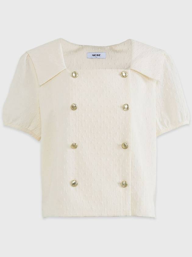 Lotus double button sailor collar blouse - MICANE - BALAAN 4