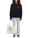 Chillax Fox Patch Classic Sweatshirt Black - MAISON KITSUNE - BALAAN 5