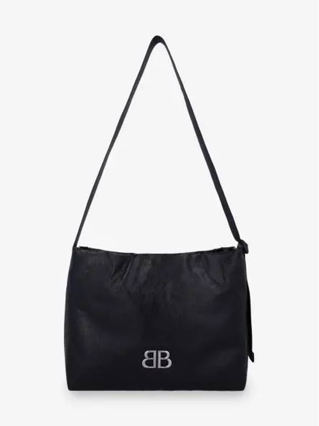 Monaco Leather Shoulder Bag Black - BALENCIAGA - BALAAN 2