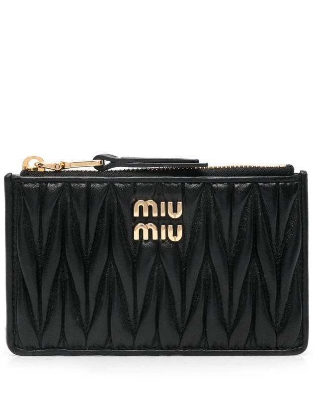 matelassé zipped card holder - MIU MIU - BALAAN 1