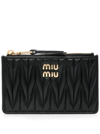 matelassé zipped card holder - MIU MIU - BALAAN 1