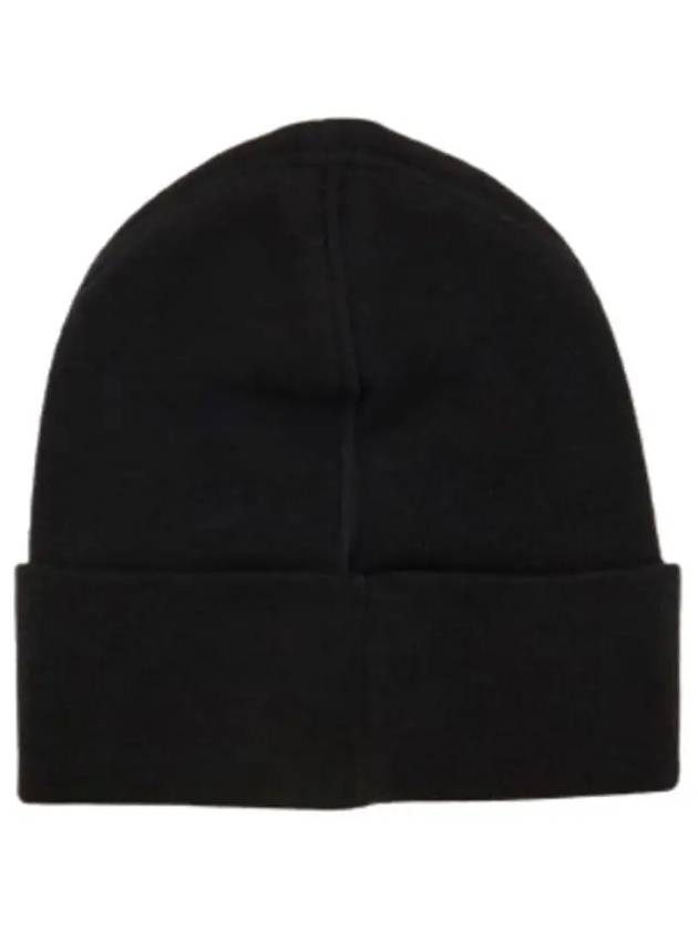 Light Slub Wool Nylon Beanie Black - STONE ISLAND - BALAAN 3