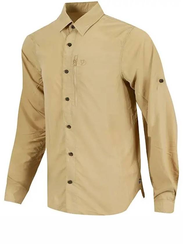 Men's Abisko Hike Long Sleeves Shirt Dune Beige - FJALL RAVEN - BALAAN 3