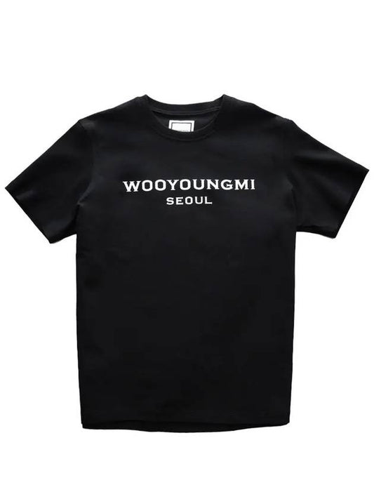 Front Seoul Logo Short Sleeve T-Shirt Black - WOOYOUNGMI - BALAAN 2