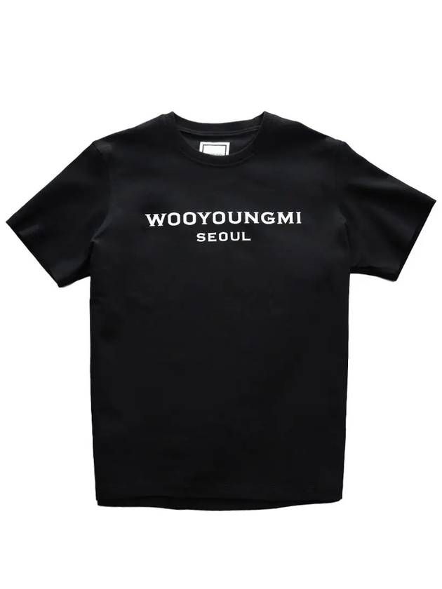 Front Seoul Logo Short Sleeve T-Shirt Black - WOOYOUNGMI - BALAAN 7