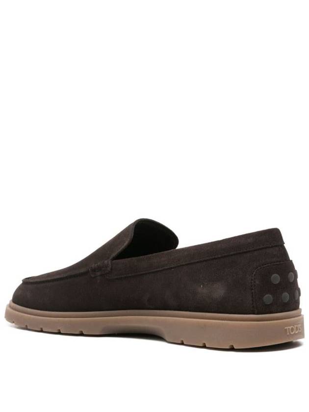 Suede Slipper Loafers Brown - TOD'S - BALAAN 3