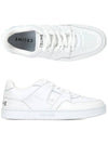 Men's Lace Up Calfskin Low-Top Sneakers Optic White - CELINE - BALAAN 4