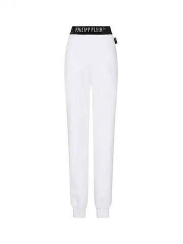 Women's Hot Piece Logo Band Jogger Pants White 270020 - PHILIPP PLEIN - BALAAN 1