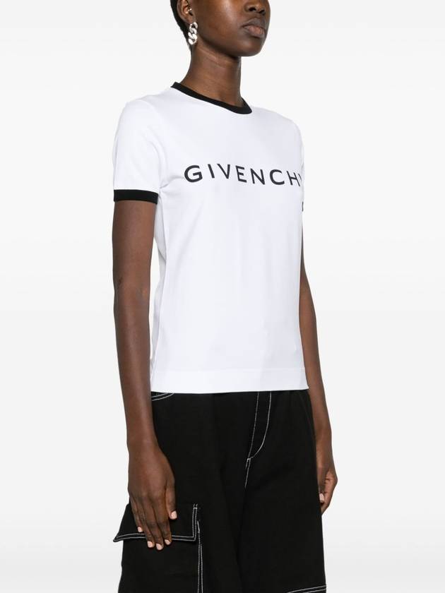 Archetype Slim Fit Cotton Short Sleeve T-Shirt White - GIVENCHY - BALAAN 4