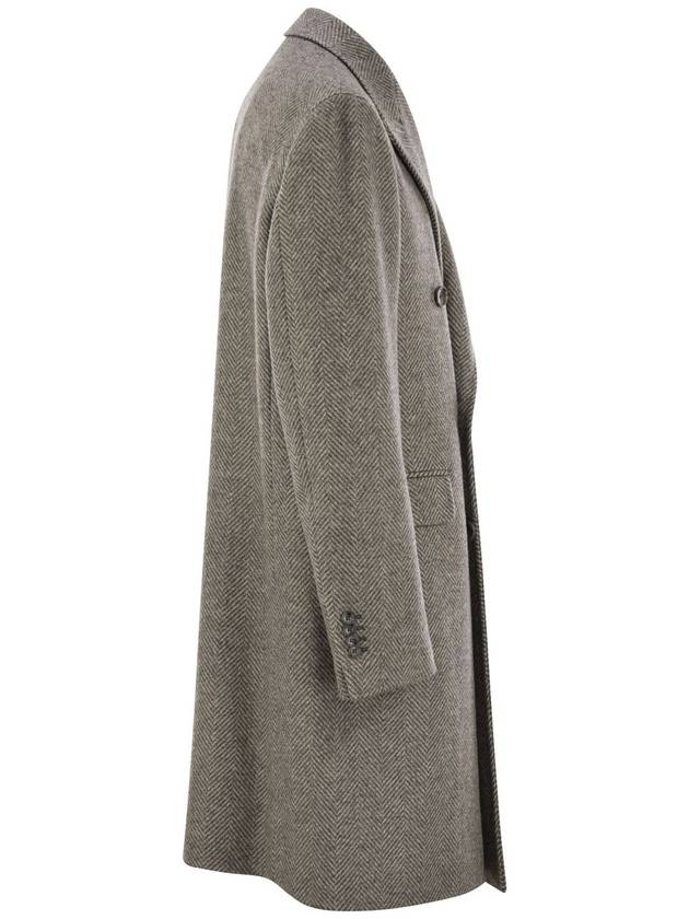 Herringbone coat in virgin wool and cashmere - TAGLIATORE - BALAAN 3