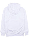 Paris France Oversized Organic Cotton Fleece Hoodie White - AMI - BALAAN 3