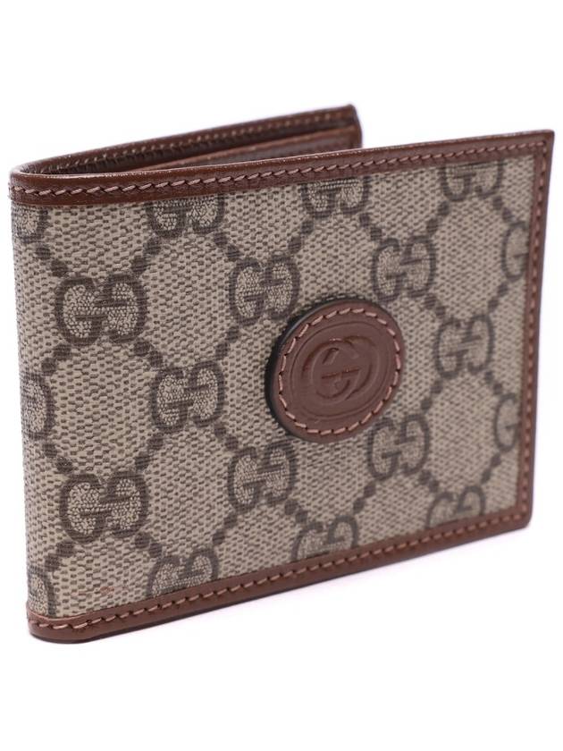 Interlocking G Mini Half Wallet Beige - GUCCI - BALAAN 4