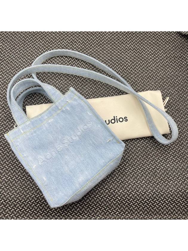 Denim logo mini tote bag - ACNE STUDIOS - BALAAN 7