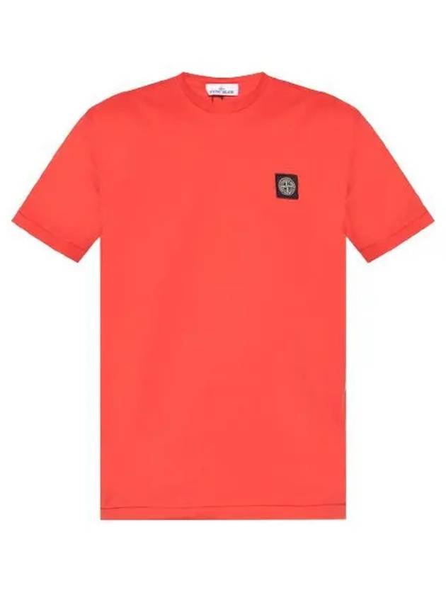 Wappen Logo Patch Short Sleeve T-Shirt Red - STONE ISLAND - BALAAN 2