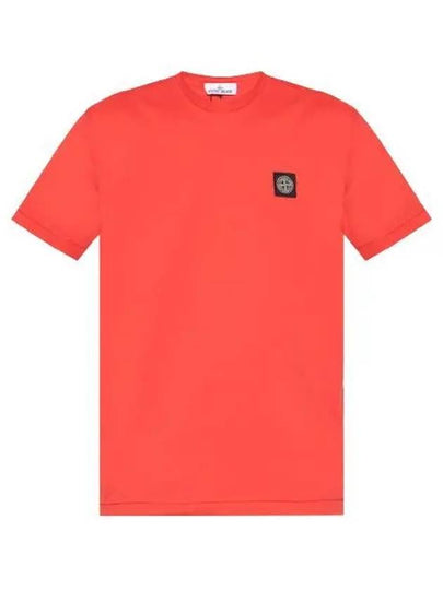 Wappen Logo Patch Short Sleeve T-Shirt Red - STONE ISLAND - BALAAN 2