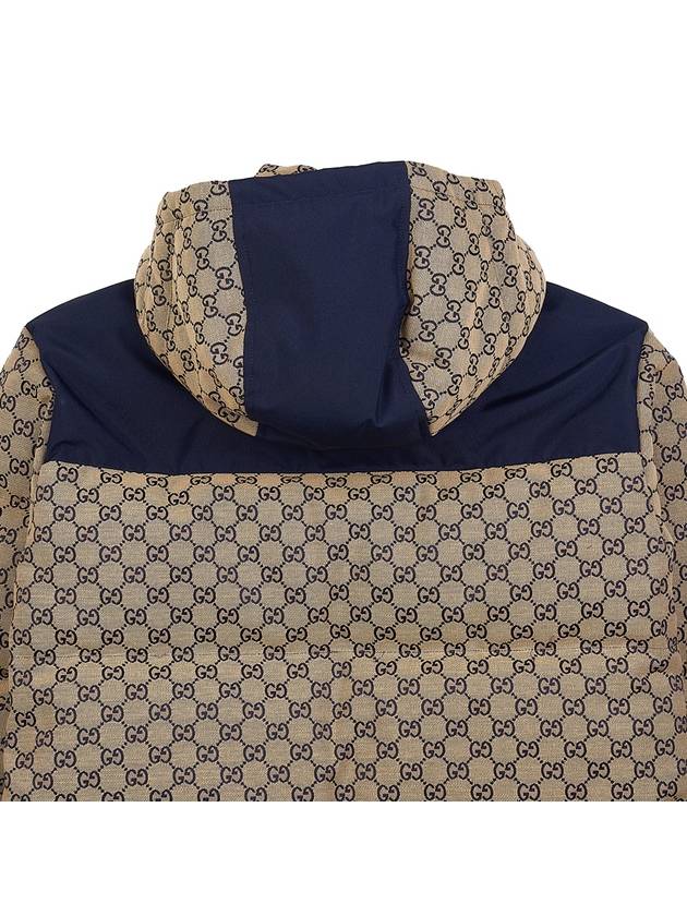 Men's GG Canvas Goose Down Padding Brown Navy - GUCCI - BALAAN 8