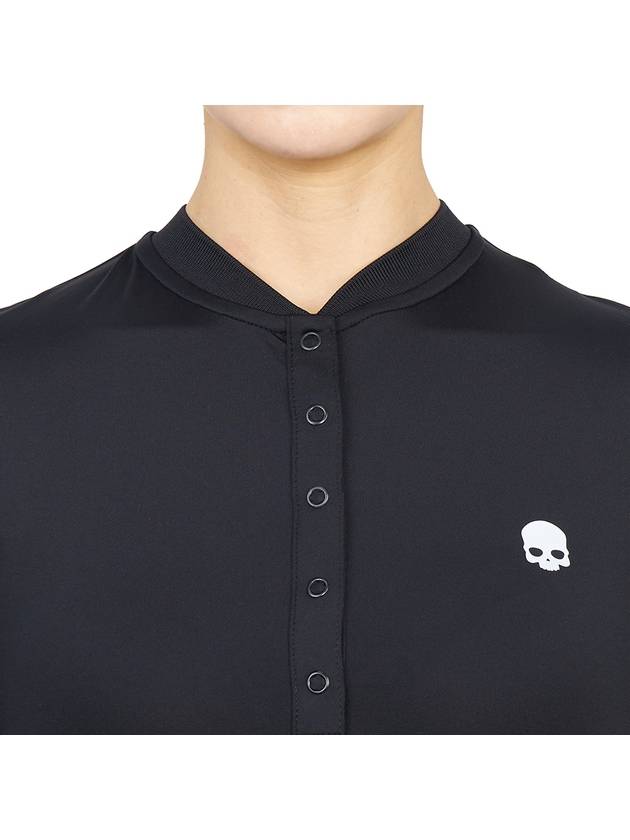 Women's Golf Serafino Classic Short Sleeve PK Shirt Black - HYDROGEN - BALAAN 7
