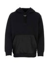 Cotton Fleece Hoodie Black - PRADA - BALAAN 2